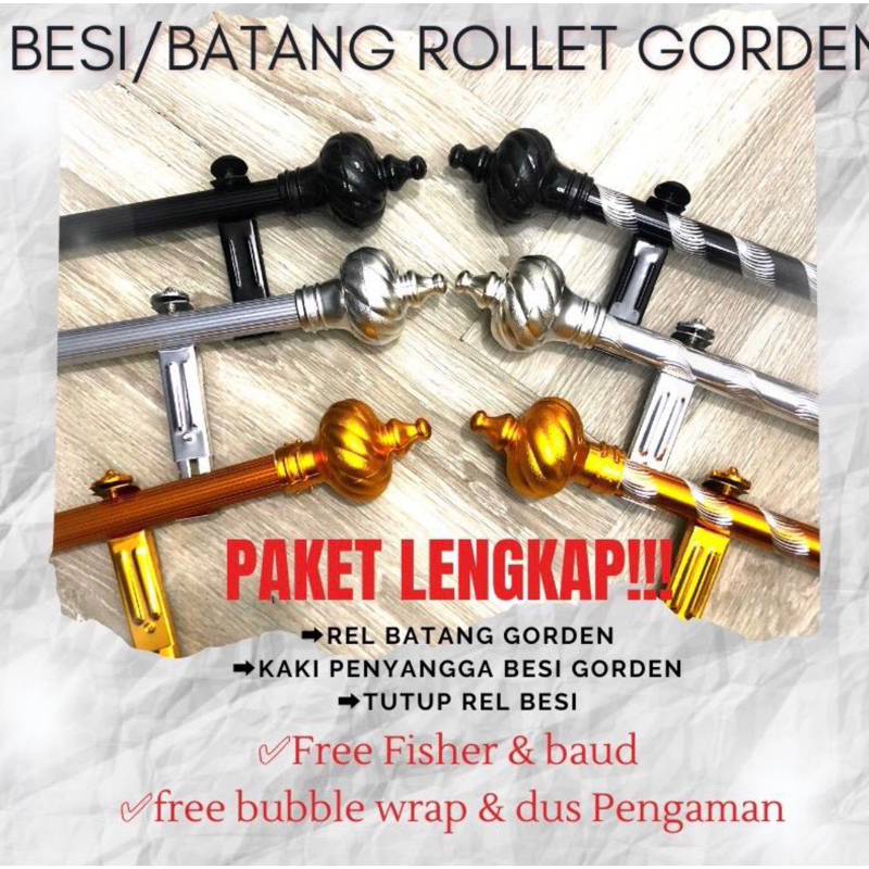 Batang gorden / Besi gorden / Rollet Gorden murah Aluminium