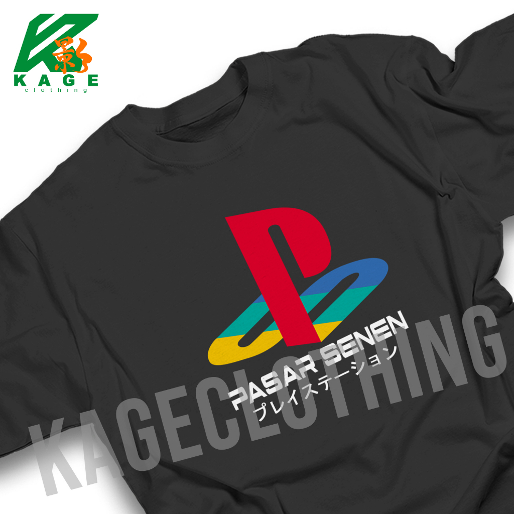 Kaos PASAR SENEN PLAYSTATION PARODI Tshirt baju distro cotton combed 30s UNISEX KAOS GAMBAR LUCU