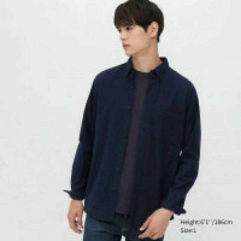 Kemeja Flanel Polos UNIQLO