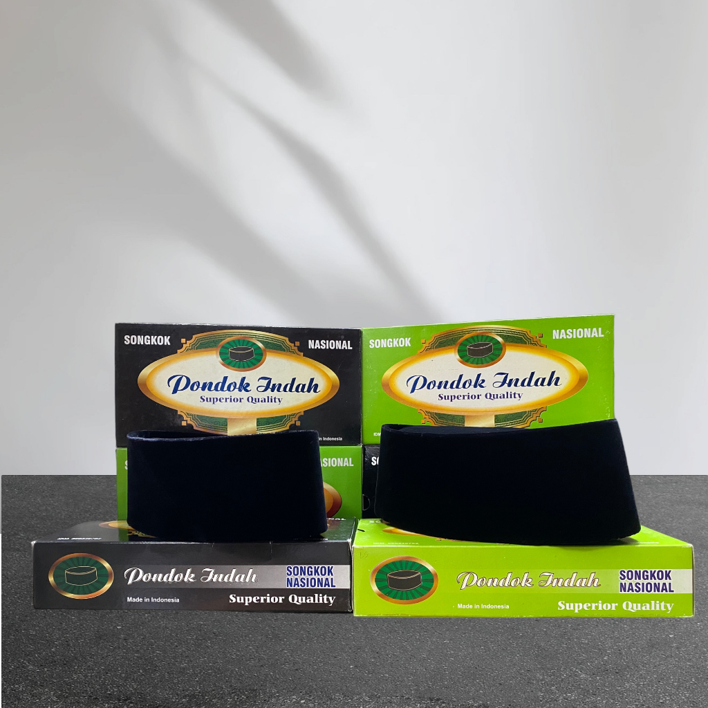 Peci hitam/songkok polos dan AC PONDOK INDAH SUPERIOR QUALITY