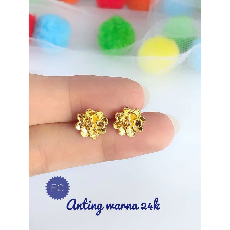 anting kendari lapis emas 24k import