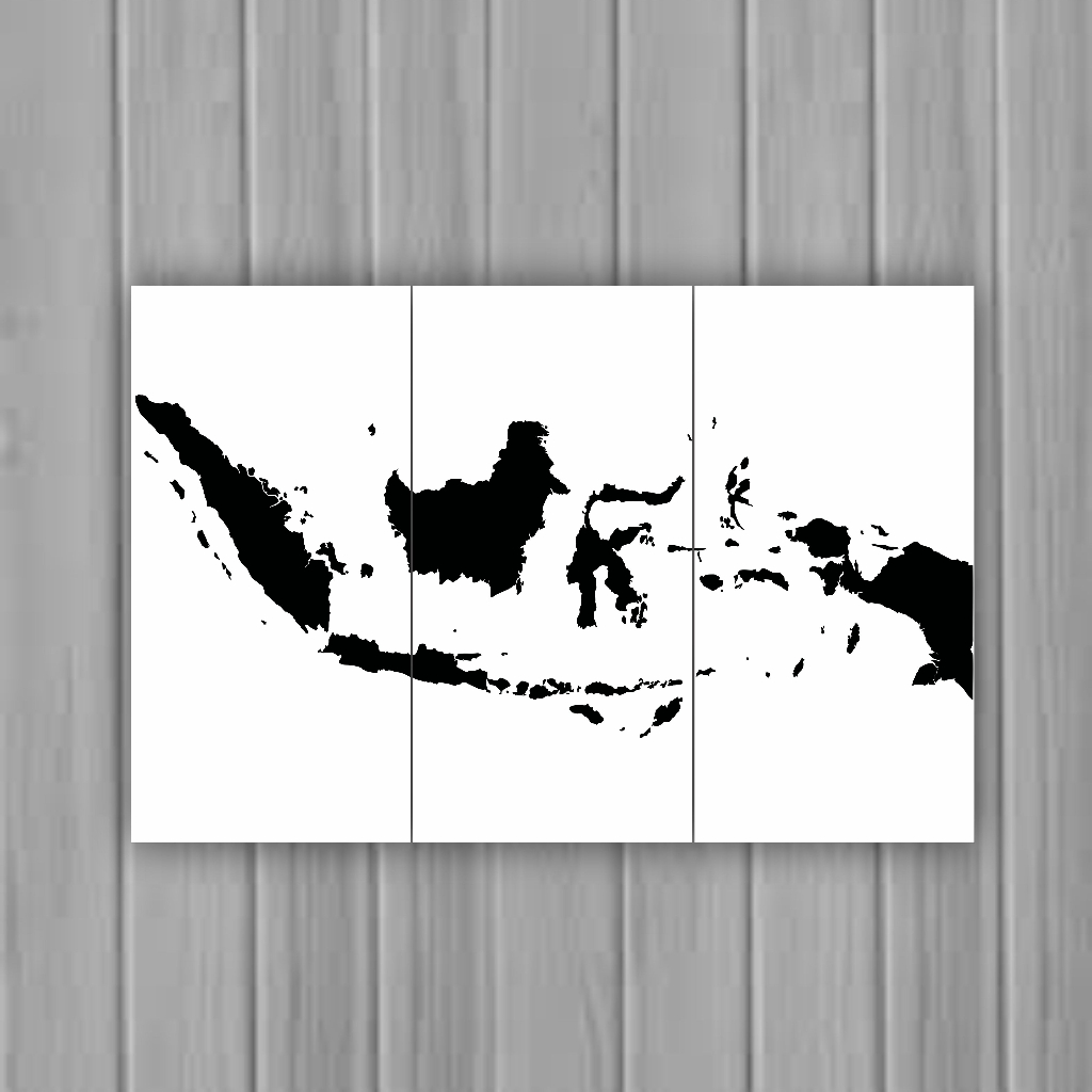 Hiasan Dinding Kamar Pajangan Rumah Poster Kayu Peta