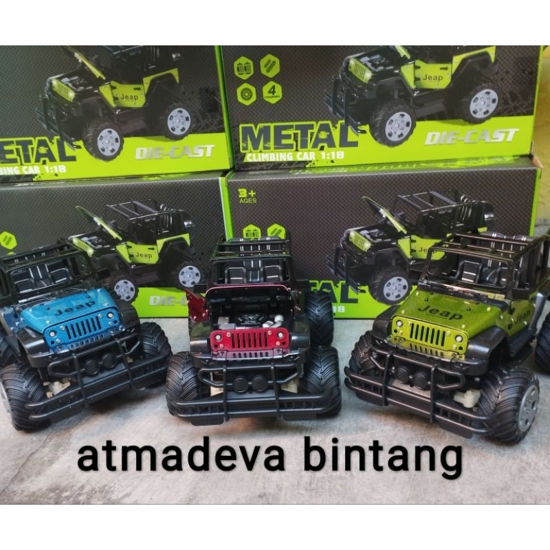 new product bintang rc mainan anak mobil remote rc die cast jeep rubicon die cast nyala lampu led