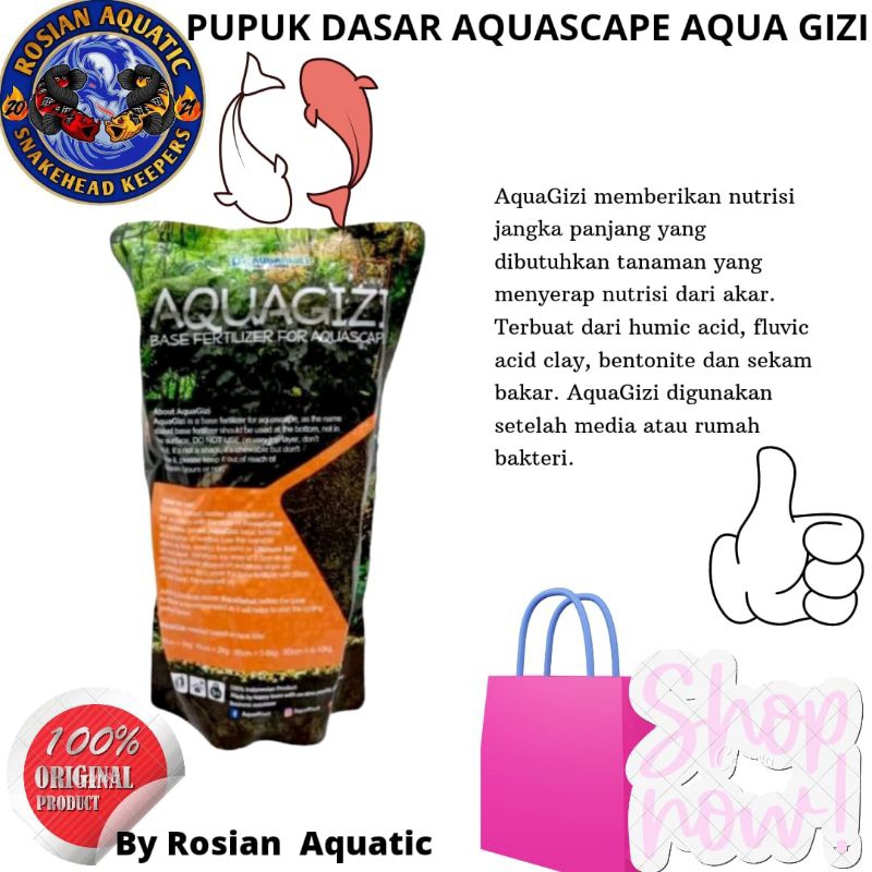 Pupuk Dasar Aquascape AQUAGIZI 1kg Aquariset