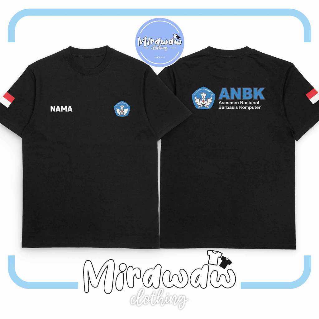 Kaos Baju ANBK Asesmen Nasional Berbasis Komputer Gratis Nama Kaos Distro