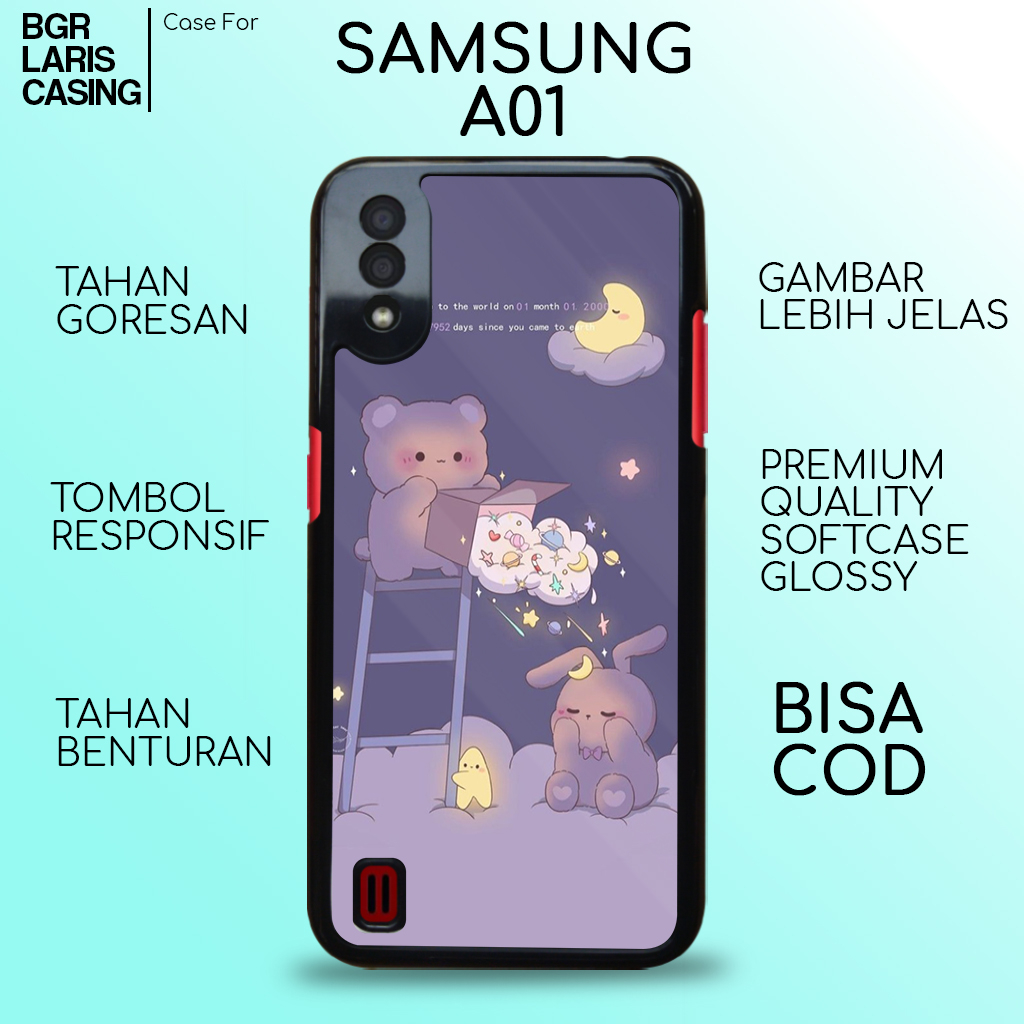 Casing Samsung A01 Terbaru Case Samsung A01 Cute Bear Hardcase Softcase Glossy Kesing Termurah