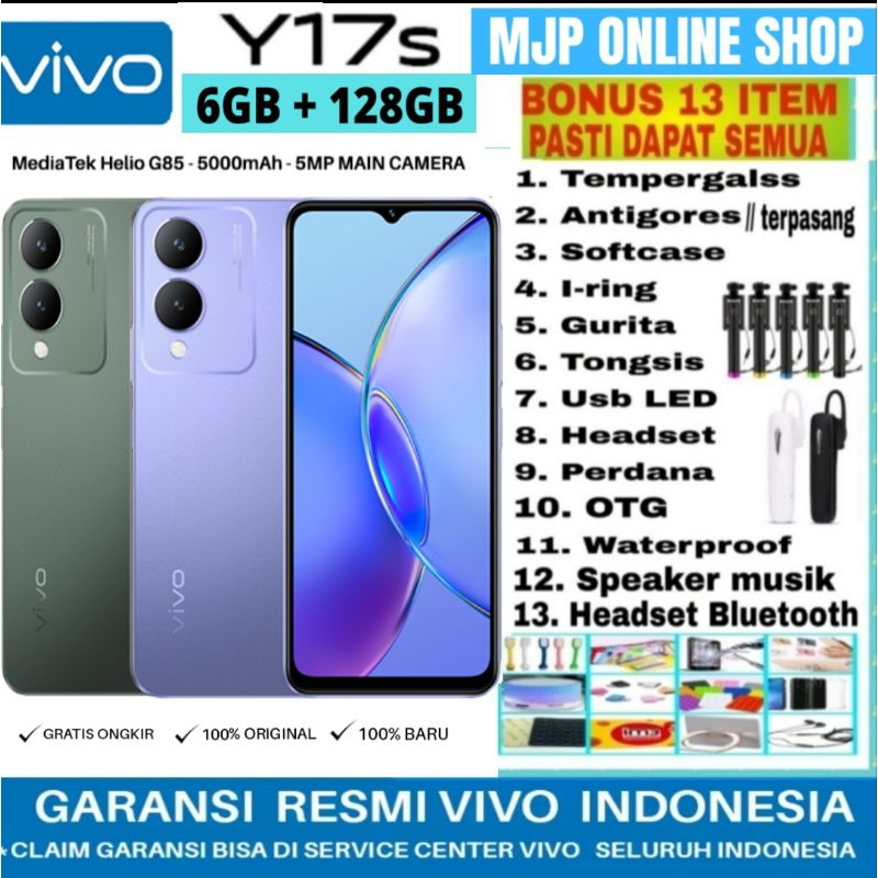 VIVO Y17s 6/128GB &amp; 4/64GB  RAM 6GB ROM 128GB  GARANSI RESMI VIVO