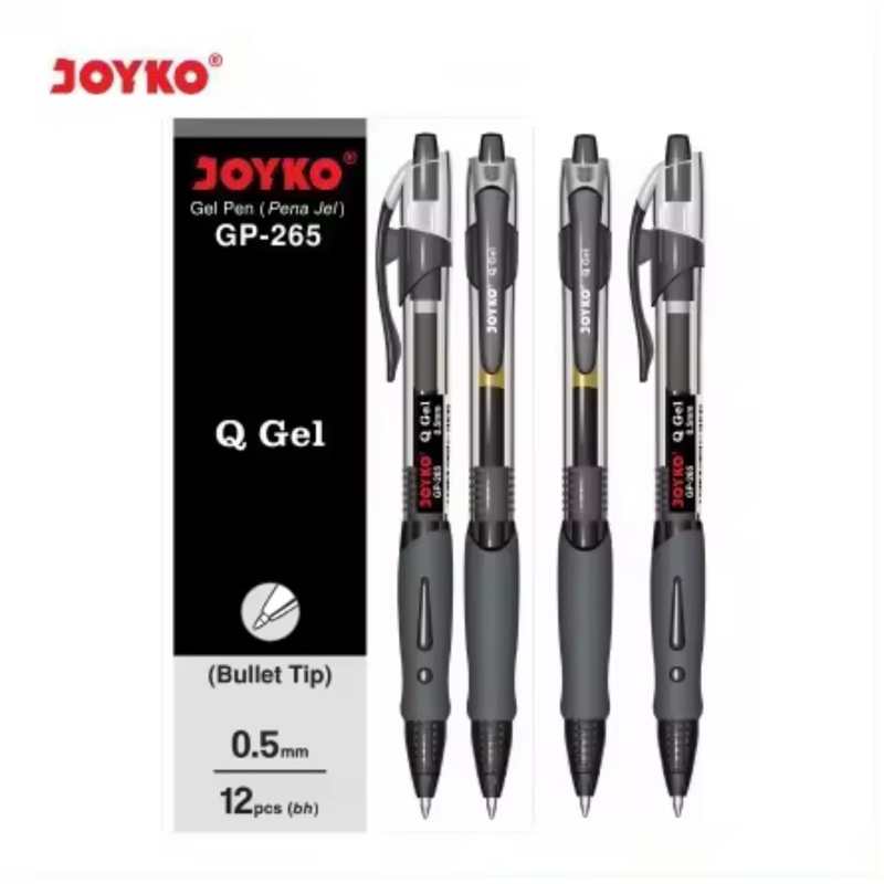 

Pulpen Gel / Gel Pen Joyko GP-265 Q Gel Hitam 0,5 mm