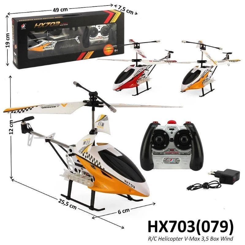 JUMBO 45cm remote control helicopter 3,5 channel M207 FQ 777 RC pesawat metal gyro besi plane