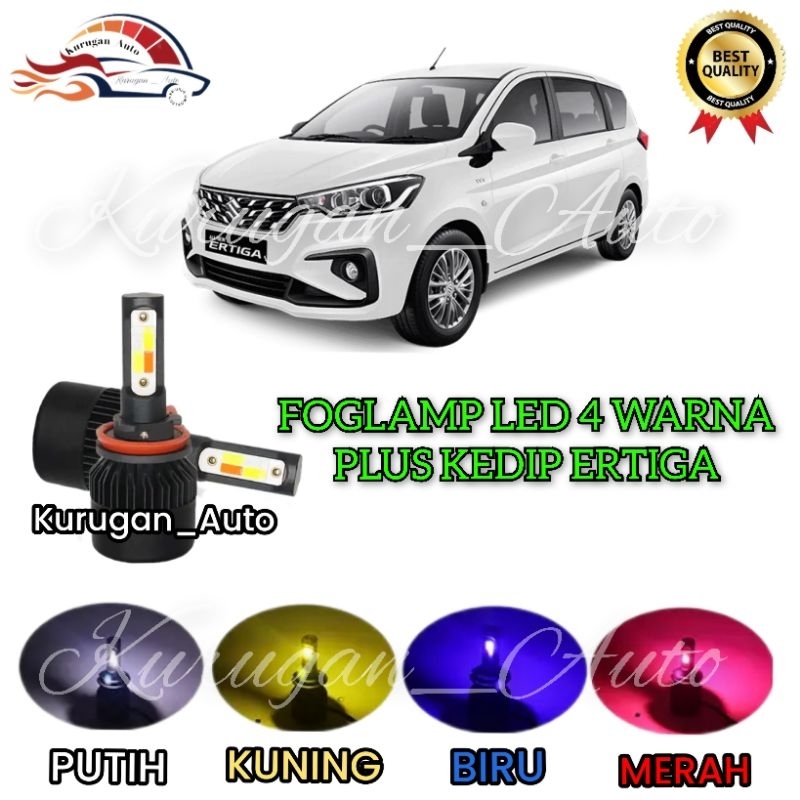 LAMPU FOGLAMP ERTIGA LED 4 WARNA PLUS KEDIP