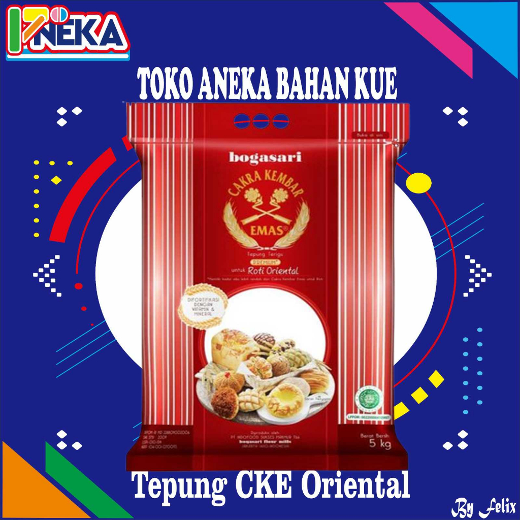 

Tepung Terigu Cakra Kembar Emas Oriental 5Kg