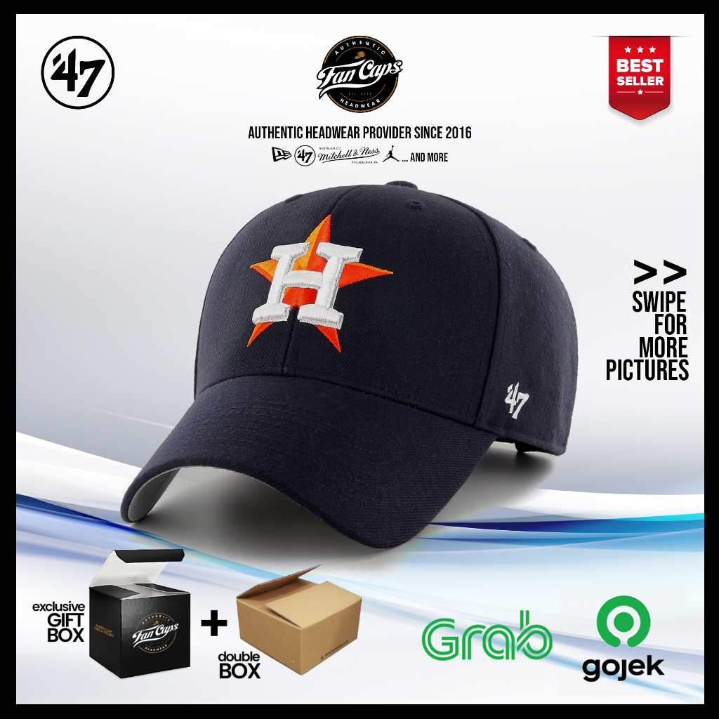 Topi 47 Original MLB Houston Astros MVP warna navy | FREE GIFT BOX