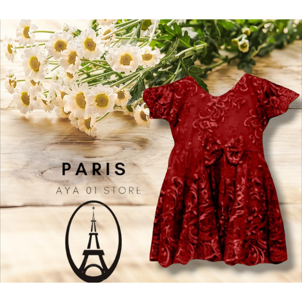 DRESS BROKAT ANAK//USIA 1-8 TAHUN//MODEL SELINDA//SETELAN ANAK PEREMPUAN// MOTIF RANDOM