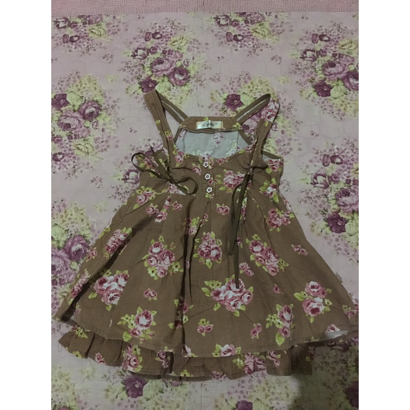 Preloved overall dress cordu shabby anak