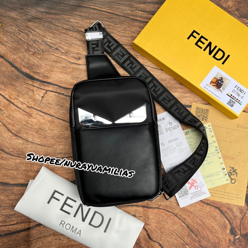 Tas selempang pria fendi tas dada pria branded import