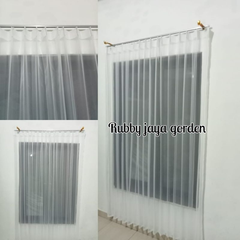 Gorden Atau Gorden Transparan Putih Plisket