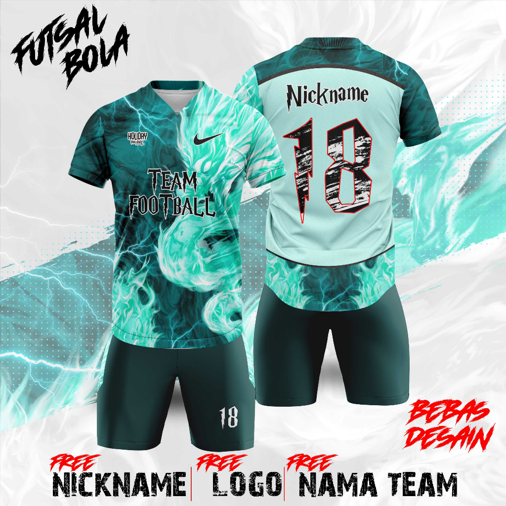 JERSEY FUTSAL / BOLA SEPAK / BOLA KAKI / MINI SOCCER / SEPAK TAKRAW / TAKRAM FREE COSTUME, NAMA NUMB