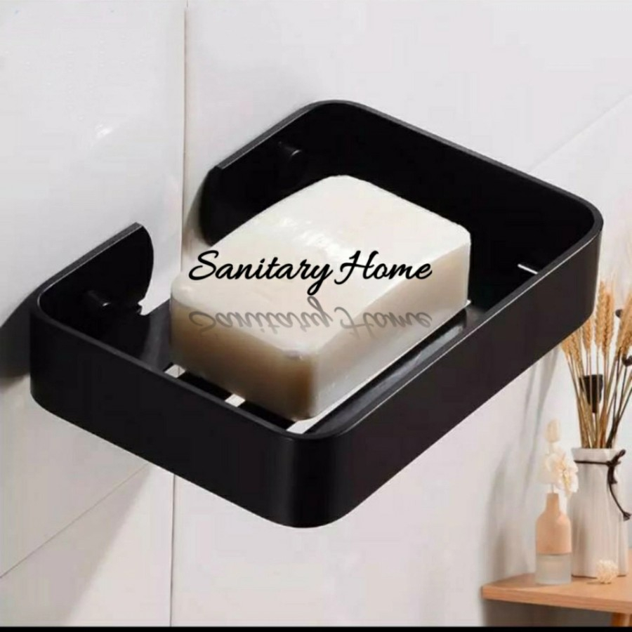 Rak sabun batang black matte stainless tebal/Rak sabun batang Hitam stainless