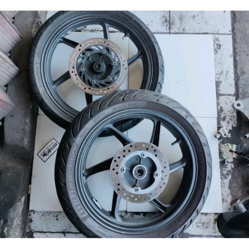 velg velk roda depan belakang set disk piringan cakram tanpa ban original ori honda cb 150 r k15 old