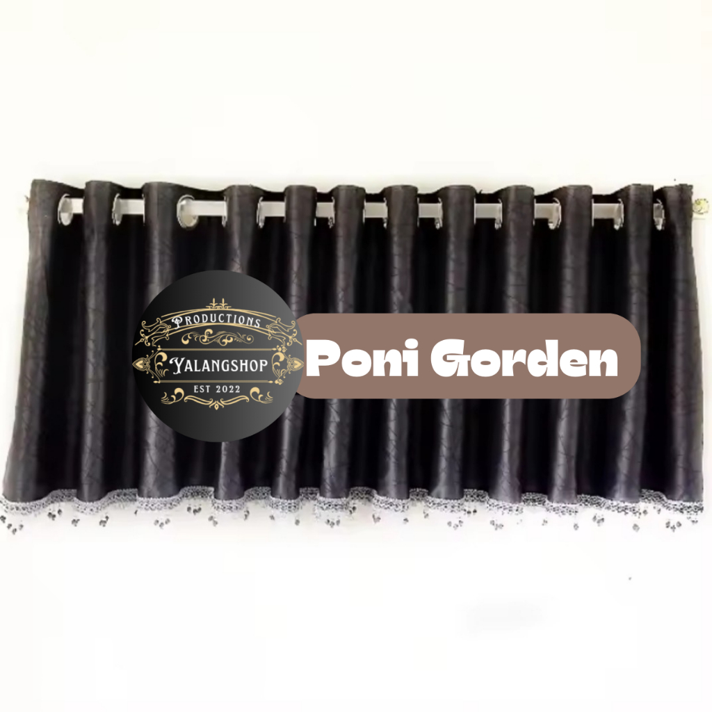 PONI GORDEN pintu dan gorden jendela pendek