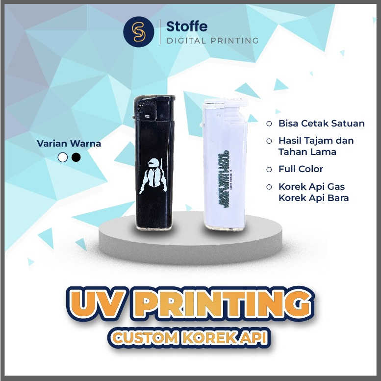 Custom Korek Api Gas Souvenir Print UV / Lighter Promosi Cetak UV