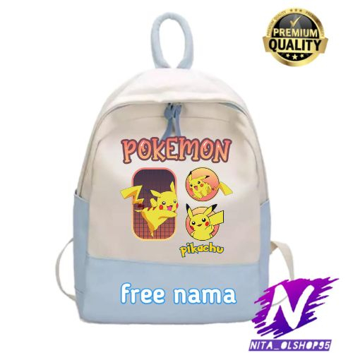 tas ransel anak pokemon karakter pikachu