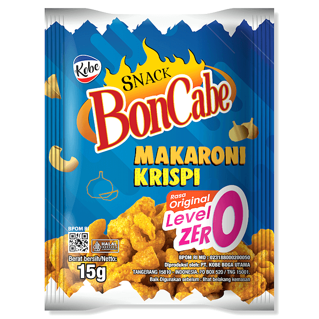 

Mouseman - Kobe Snack BonCabe Makaroni Krispi Level 0 ZERO Macaroni Rasa Original 13gr