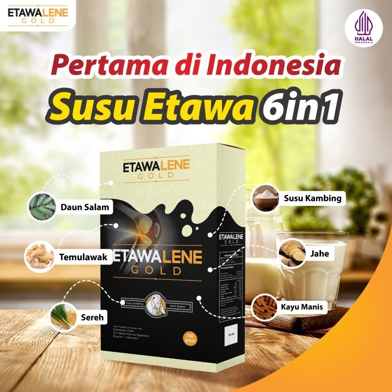 

Susu Etawalene Gold Pertama di Indonesia Susu Etawa dengan kombinasi 6in1