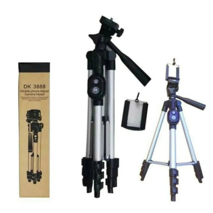 Tripod Bluetooth Wireless DK3888 Kaki 1 Meter+Remote Bluetooth+Holder U-Tripod HP & Camera