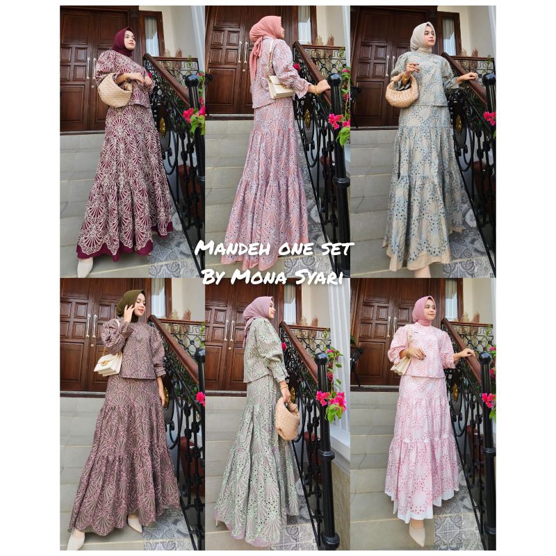 New Collection Mandeh set rok Mona Syar'i by M.E, real pic & 100% Original
