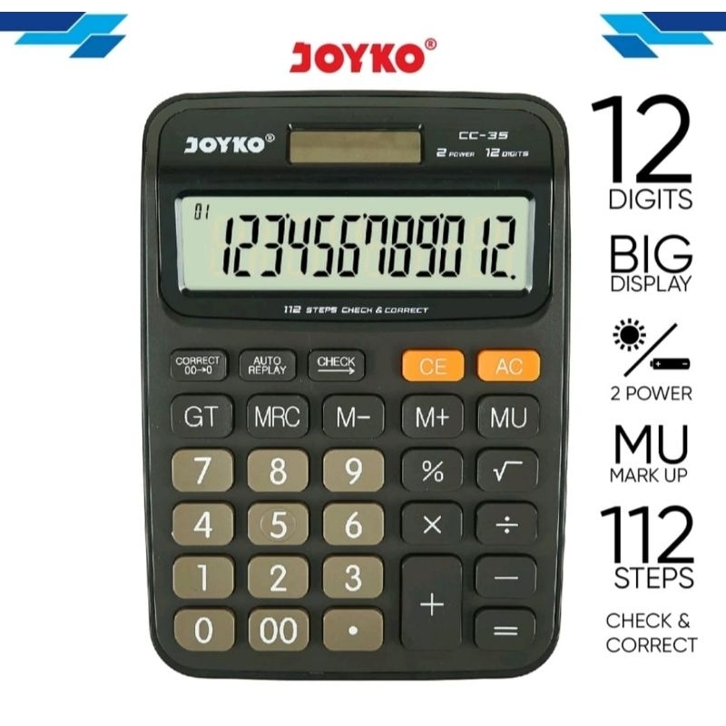 

Kalkulator 12 Digit Joyko CC-35 Electonic calculator