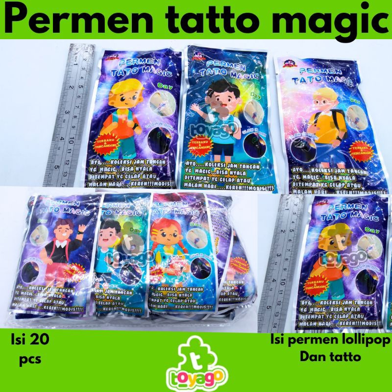 

Permen Tatto Magic Isi 20 Pcs Grosir Murah (permen tato magic toyago toys)