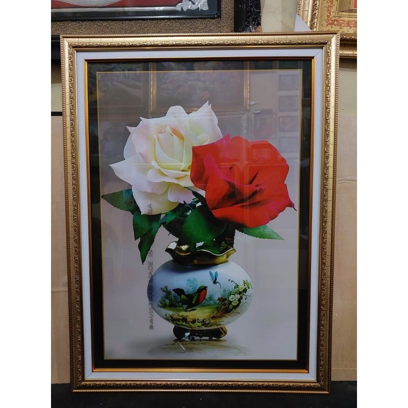 HIASAN DINDING GAMBAR BUNGA MAWAR