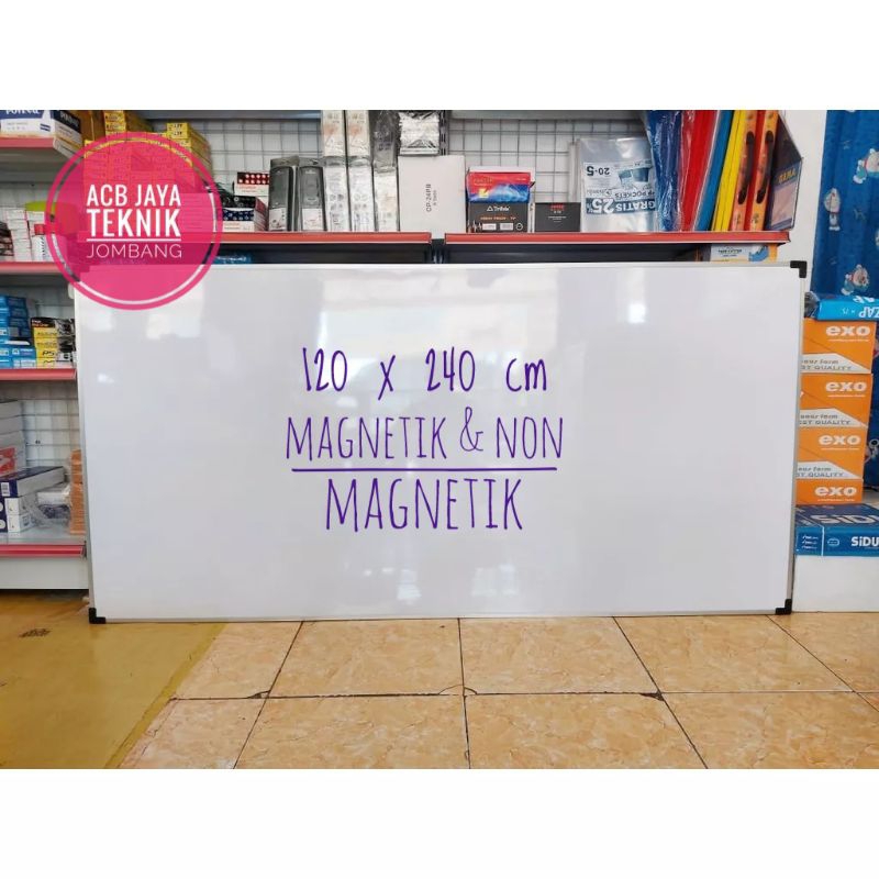 

Whiteboard Magnet dan Non Magnet 120 x 240 cm / Papan Magnet 120 x 240 cm