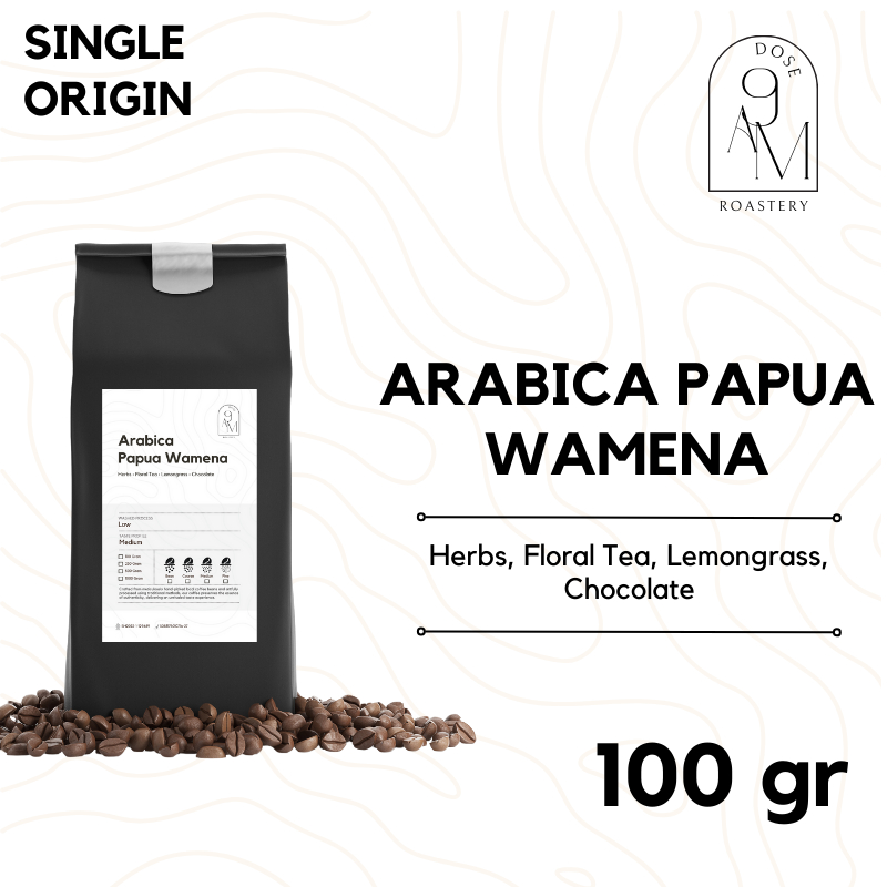 

Kopi Arabica Papua Wamena Biji Kopi Roasted Bean Coffe Beans 100 gr