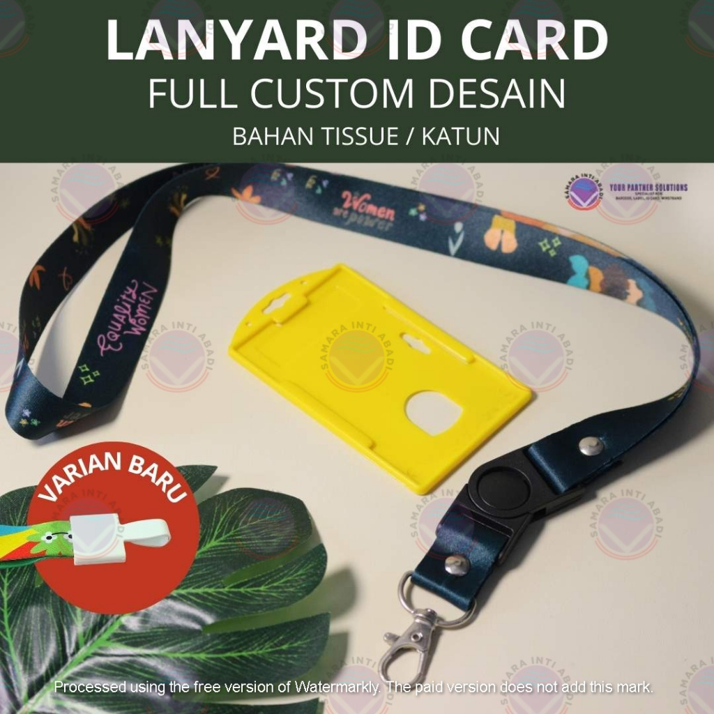 

Cetak Tali ID Card Lanyard Custom Desain Full Color Premium