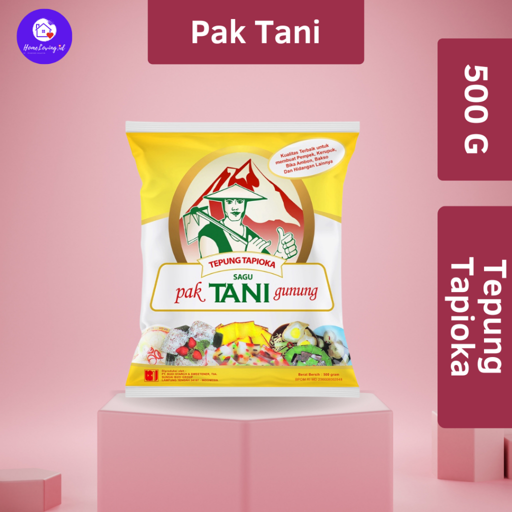 

TEPUNG TAPIOKA PAK TANI 500 GRAM | TEPUNG PAK TANI GUNUNG 500 GRAM