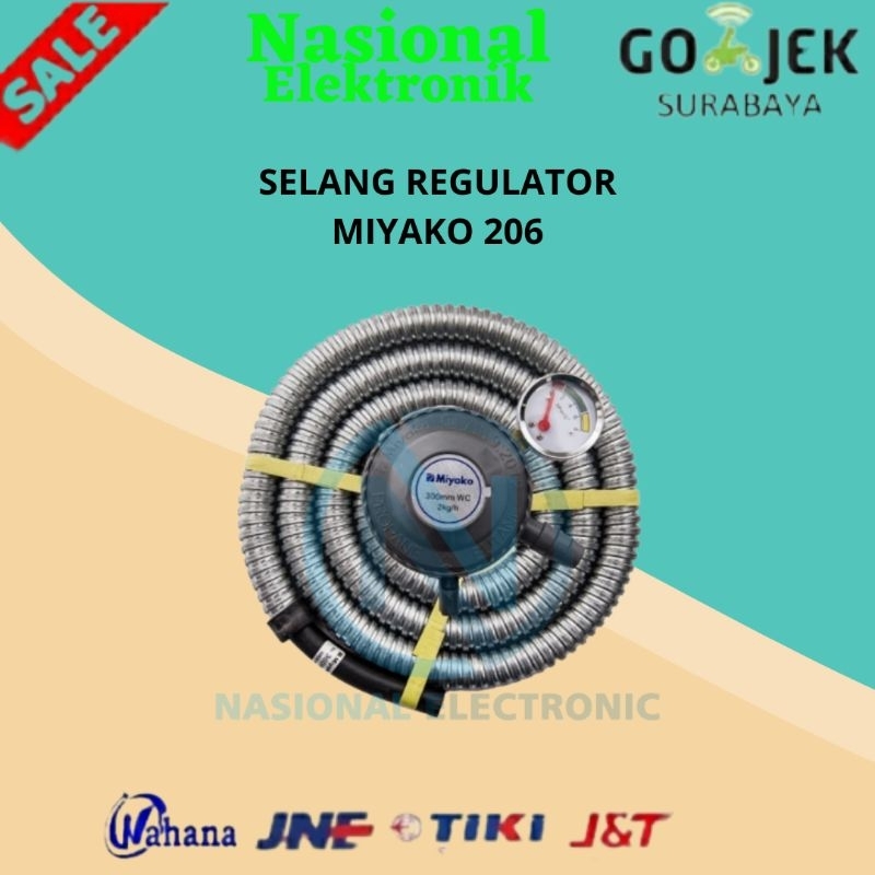 MIYAKO RMS206M/SELANG GAS REGULATOR LPG MIYAKO 206/SELANG REGULATOR MIYAKO/SELANG REGULATOR MIYAKO 2