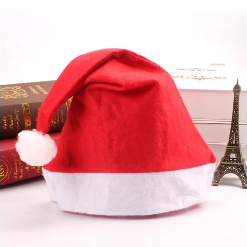 Topi Natal Santa/ Topi Natal Polos Dewasa/ Topi Natal Polos Anak/ Topi Christmas