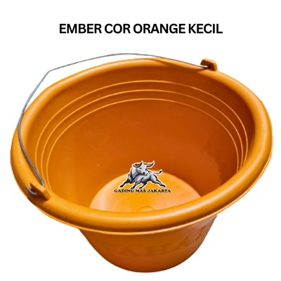 Ember Plastik MERAH | Ember Cor Anti Pecah | Ember Bangunan KECIL 14" GMJ