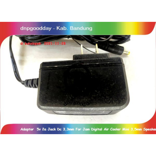 Dijual Adaptor  5v 2a Jack Dc 3.3mm For Jam Digital Air Cooler Mini 3.5mm Speaker Ac Gepeng Berkuali