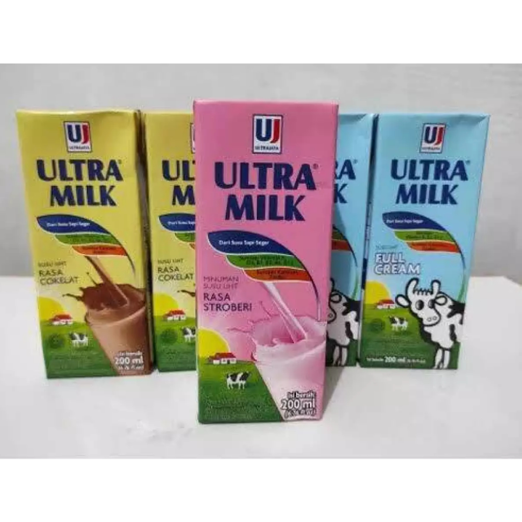 

Ultra milk susu UHT 200ml - rasa fullcream,coklat isi 24 pcs