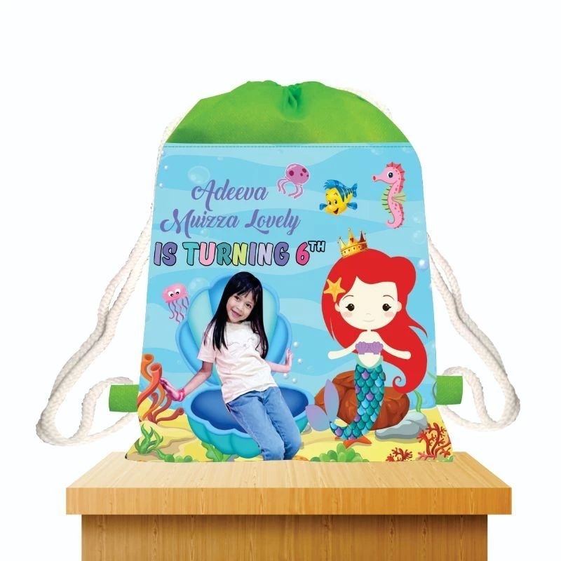 

Hampers Ultah/Tas Serut Backpack Custom Mermaid