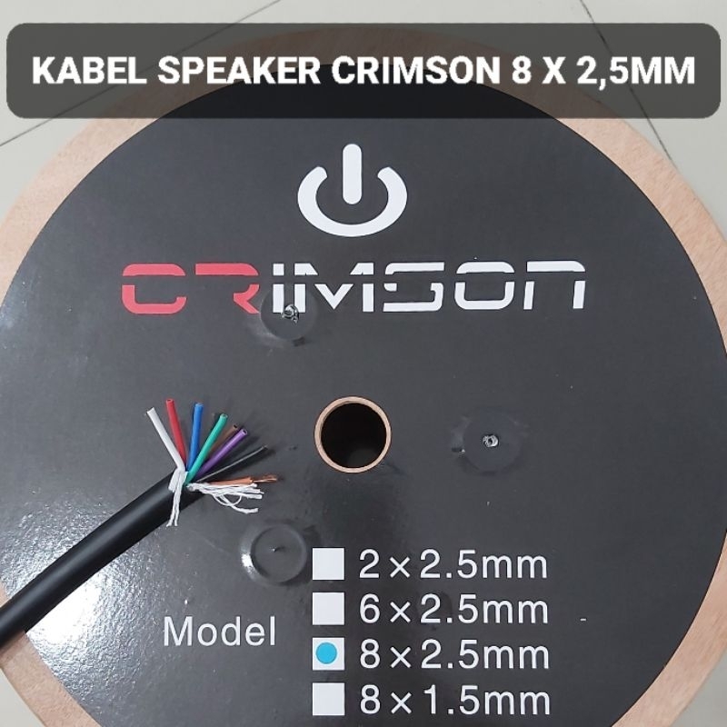 (PER METER) Kabel Speaker CRIMSON 8 X 2,5MM isi 8 Hitam 8x2.5mm2