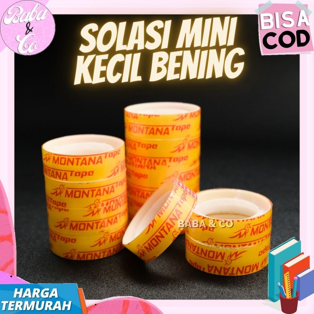 

SELOTIP BENING MINI KECIL 0,5 inch x 3 yard SOLATIP MURAH LAKBAN KECIL MURAH GROSIR