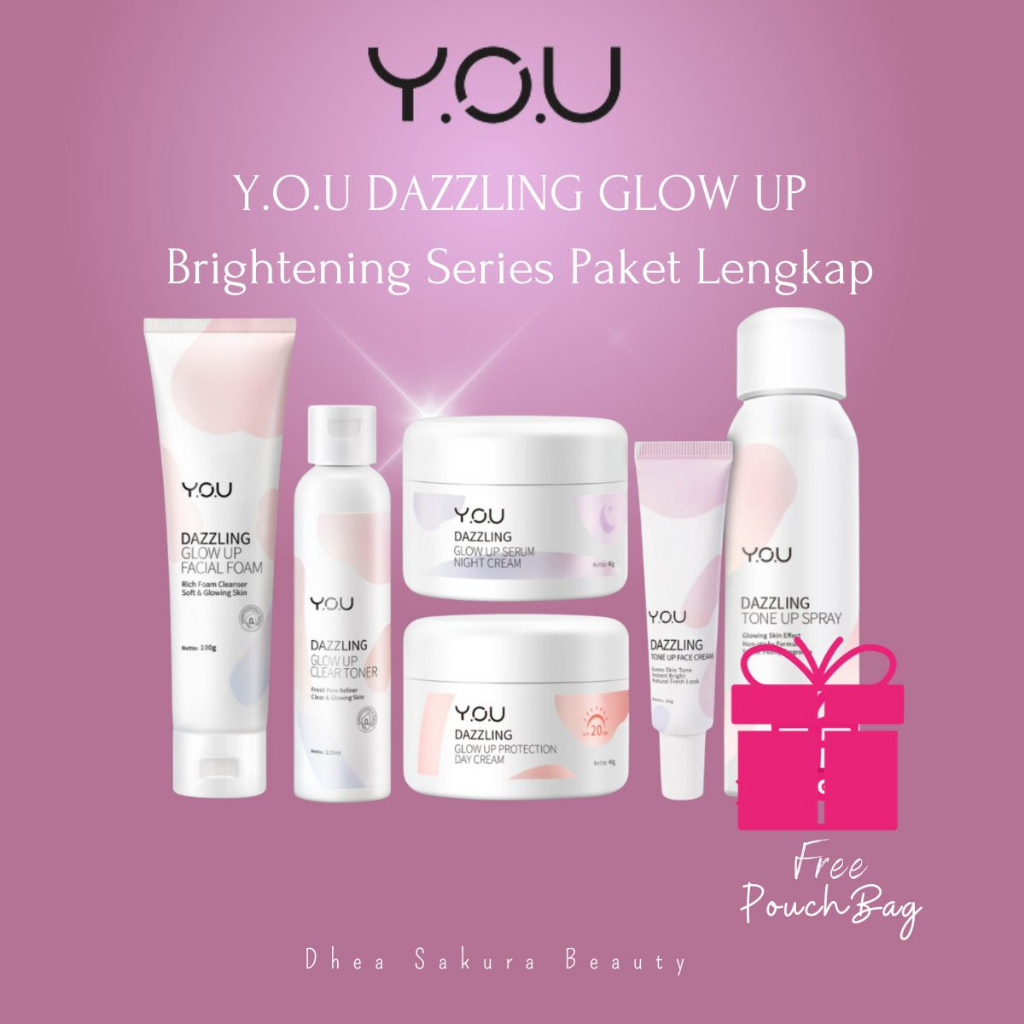 YOU Dazzling Glow Up Series Paket Skincare untuk wajah yang cerah dan glowing - Melembabkan Wajah Me