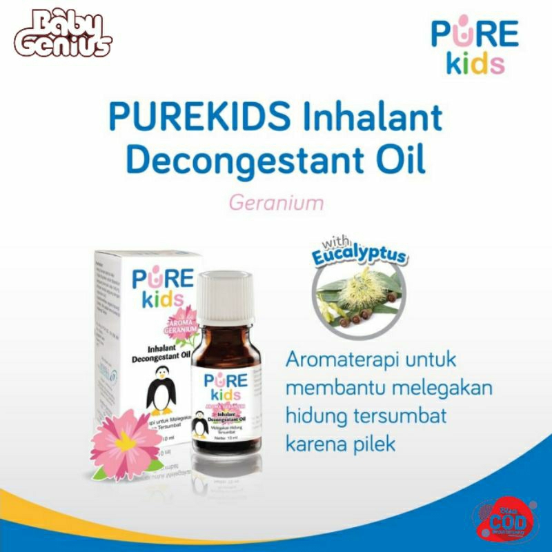 Pure Kids - Inhalant Oil/Obat Tetes Hidung Tersumbat Anak