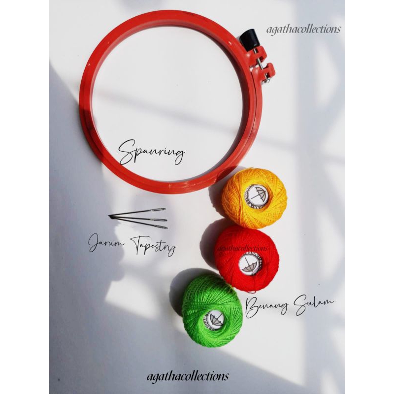 paket menyulam/ perlengkapan menyulam/ sulam