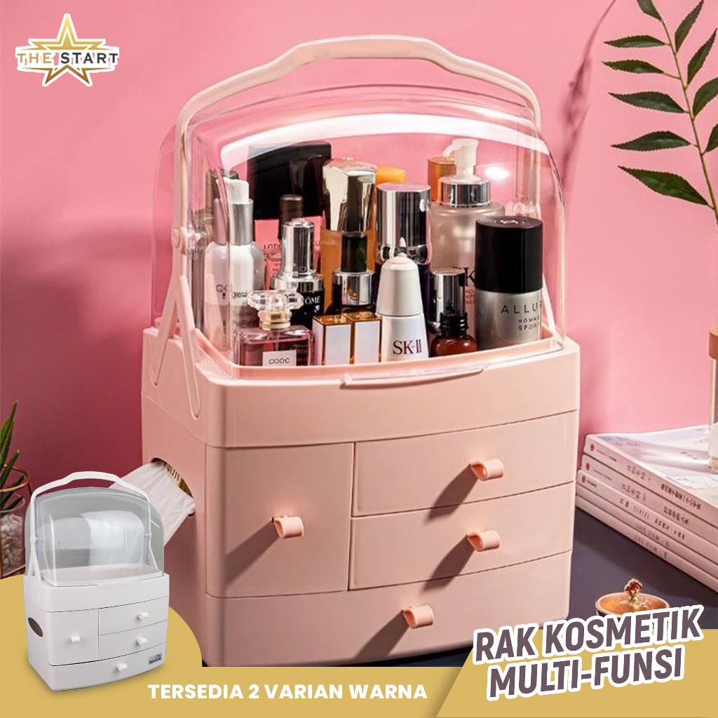 Rak Kosmetik Premium Rak Make Up Box Storage Makeup Cosmetic - Plastik Premium