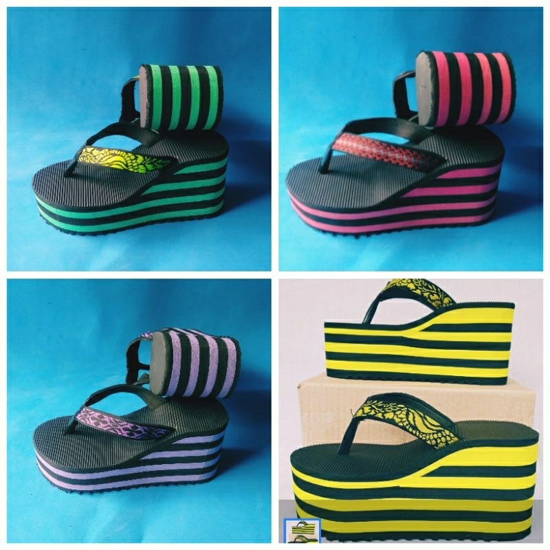 Sandal Wedges Wanita Tinggi 10cm